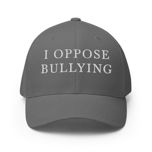 I Oppose Bullying - Grey Structured Twill Cap (White Text)
