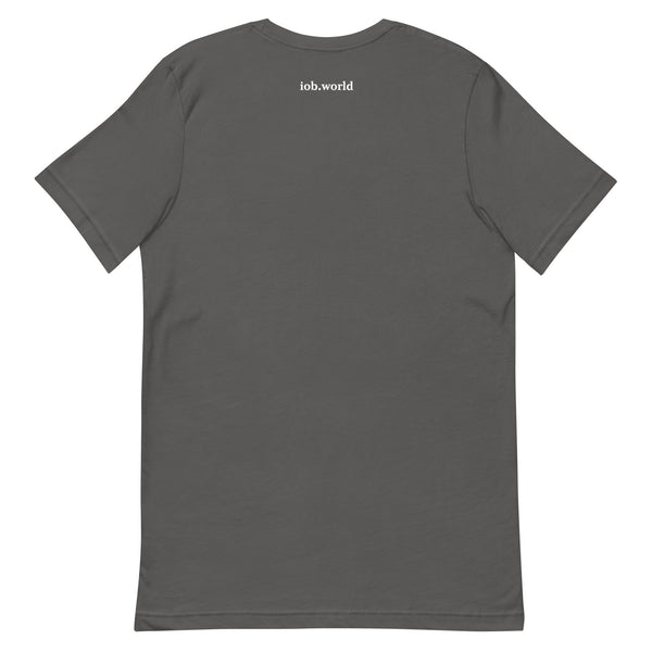 I Oppose Bullying Asphalt Grey Short Sleeve T-Shirt (White Text)
