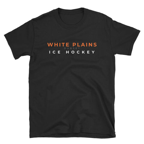 White Plains Ice Hockey Short-Sleeve Black T-Shirt