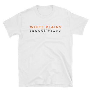White Plains Indoor Track Short-Sleeve White T-Shirt