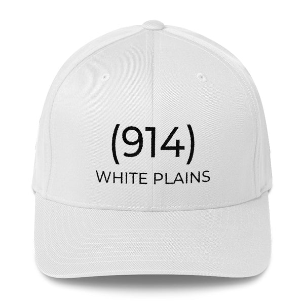 (914) White Plains White & Black Cap